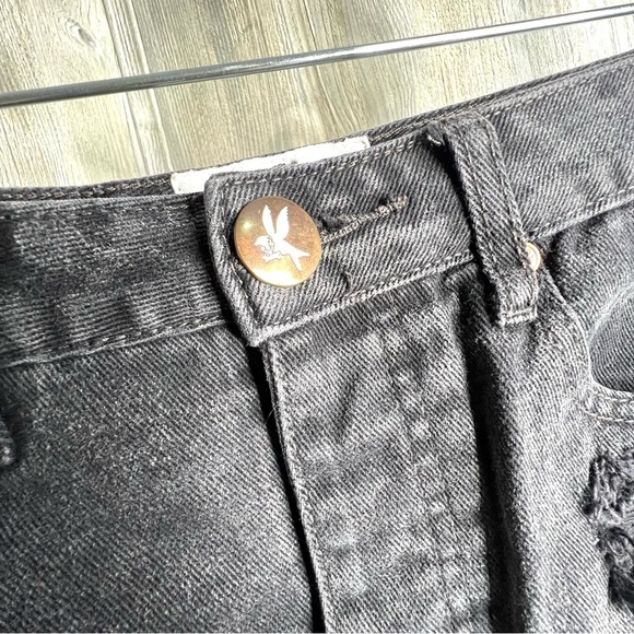 One Teaspoon Distressed Denim Skirt - Picture 2 of 11